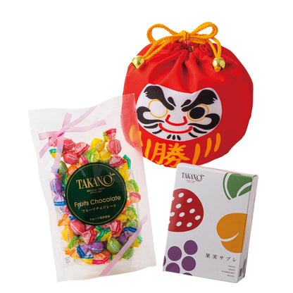 新宿高野 勝だるま巾着E 合格祈願